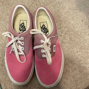 two toned vans shoes. pink and purple women’s
